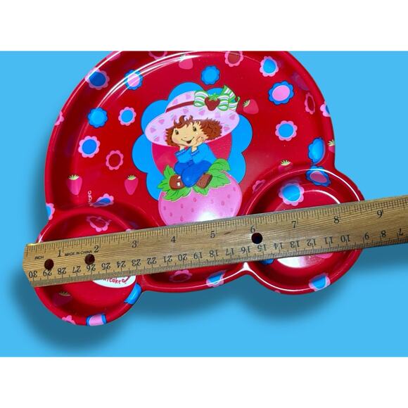 Y2K Strawberry Shortcake Divided Plate Vintage Deadstock 2004 10”x9” - Picture 4 of 6